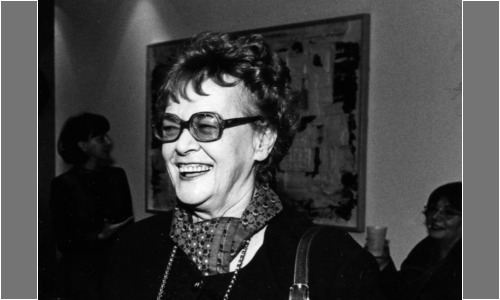 Fernande Saint-Martin en 1997, lors d'un hommage qui lui est rendu par le Département d'histoire de l'art. Photo: Service des communications/UQAM