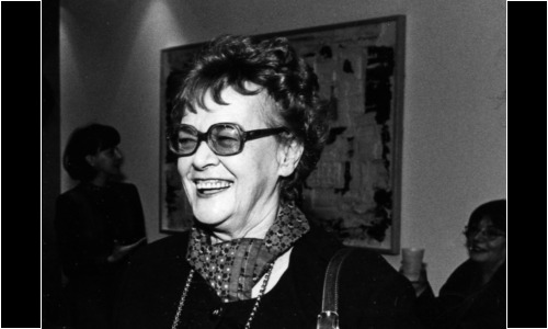 Fernande Saint-Martin en 1997, lors d'un hommage qui lui est rendu par le Département d'histoire de l'art. Photo: Service des communications/UQAM